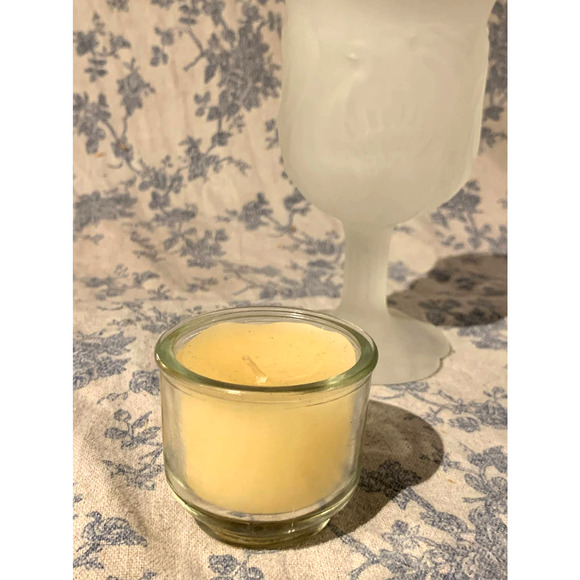 Vintage Avon Flowerfrost Collection Water Goblet and Candelette - Picture 3 of 5